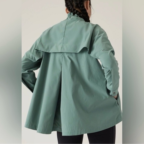 Athleta Advantage Poplin Top Vented Teal 1/4 Zip Size Medium - Picture 4 of 10